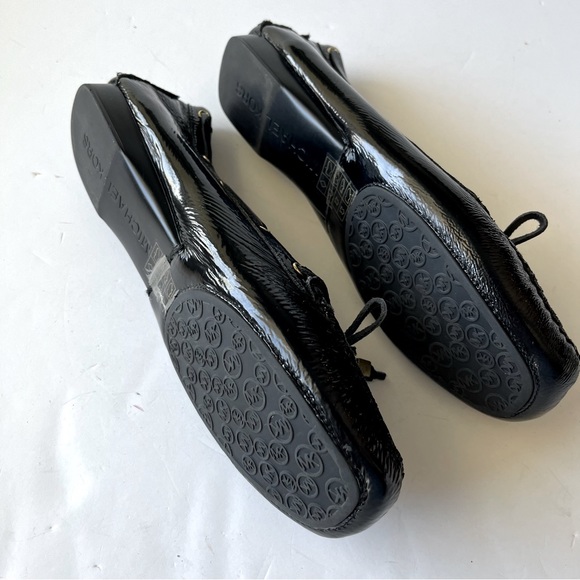 Michael Kors Black Patent Leather Loafer Driving Shoes Size 9 - Picture 9 of 12